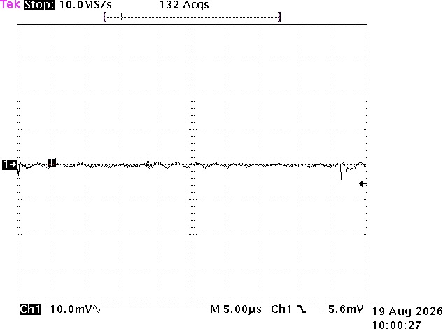 Ground reference with no bandwidth limit, showing broadband noise pickup